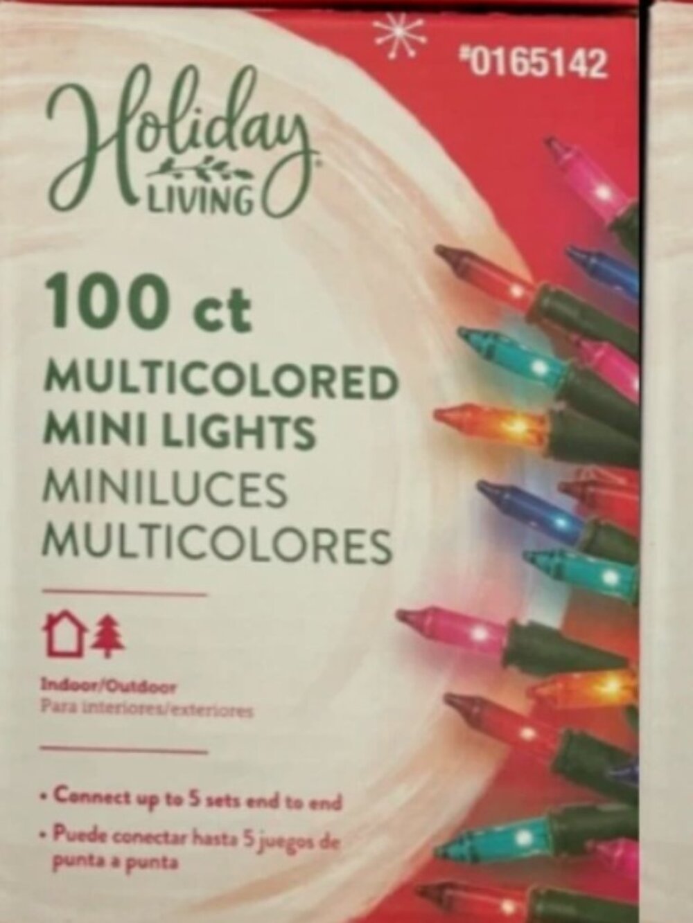 Holiday Living 100ct Multi Color Mini String Lights Green Wire Christmas NEW